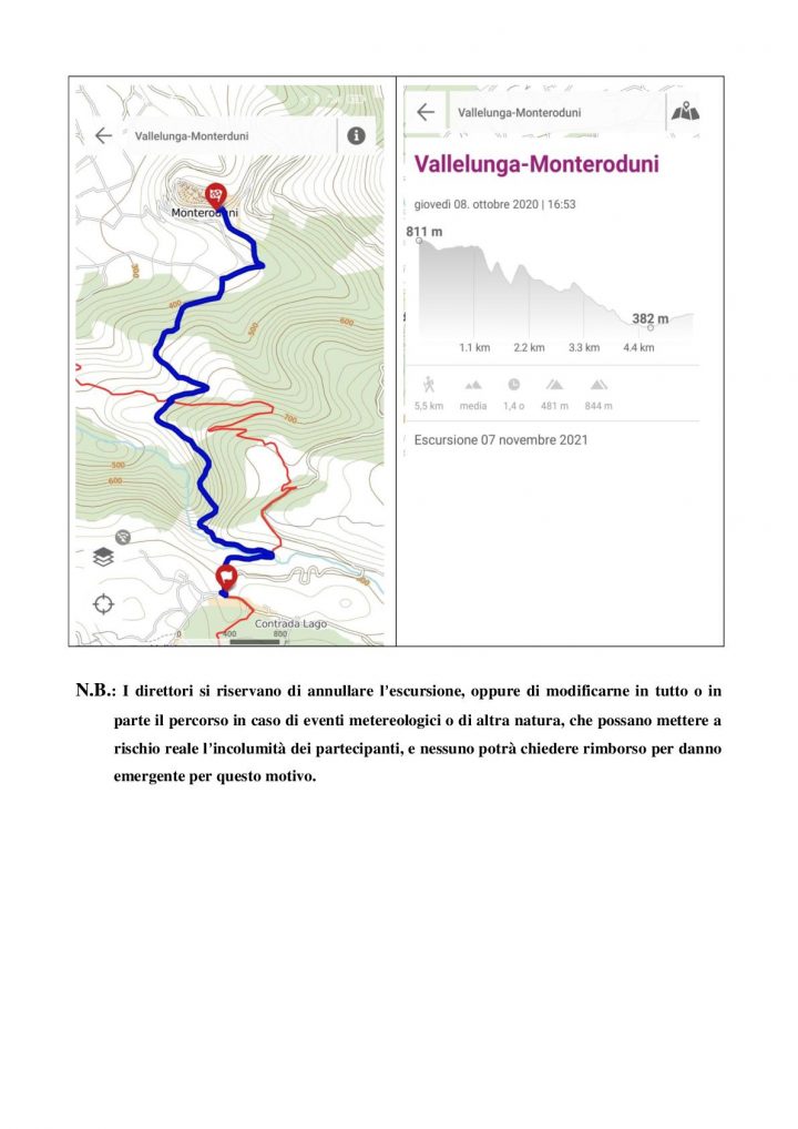 Domenica 07/11/2021 - Gallo Matese, Frazione Vallelunga - Piescu Rusc - Monteroduni