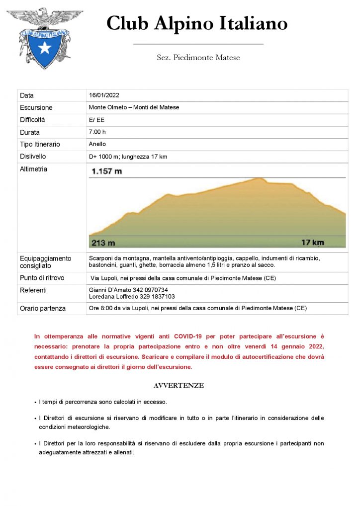 Domenica 16/01/2022 - Monte Olmeto