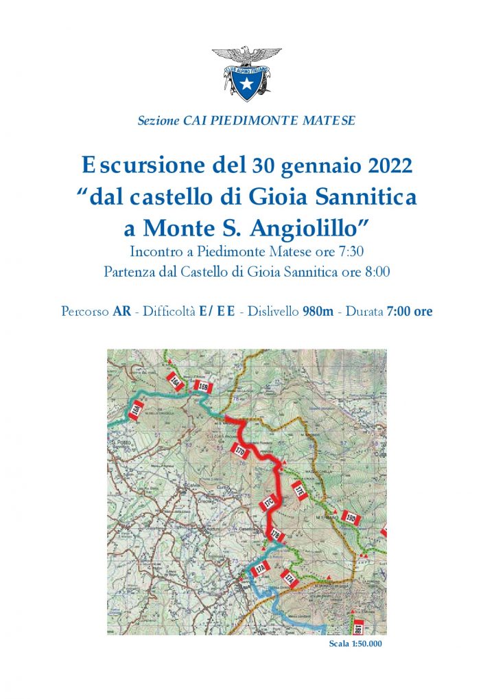 Domenica 30/01/2022 - Dal castello di Gioia Sannitica a Monte S. Angiolillo