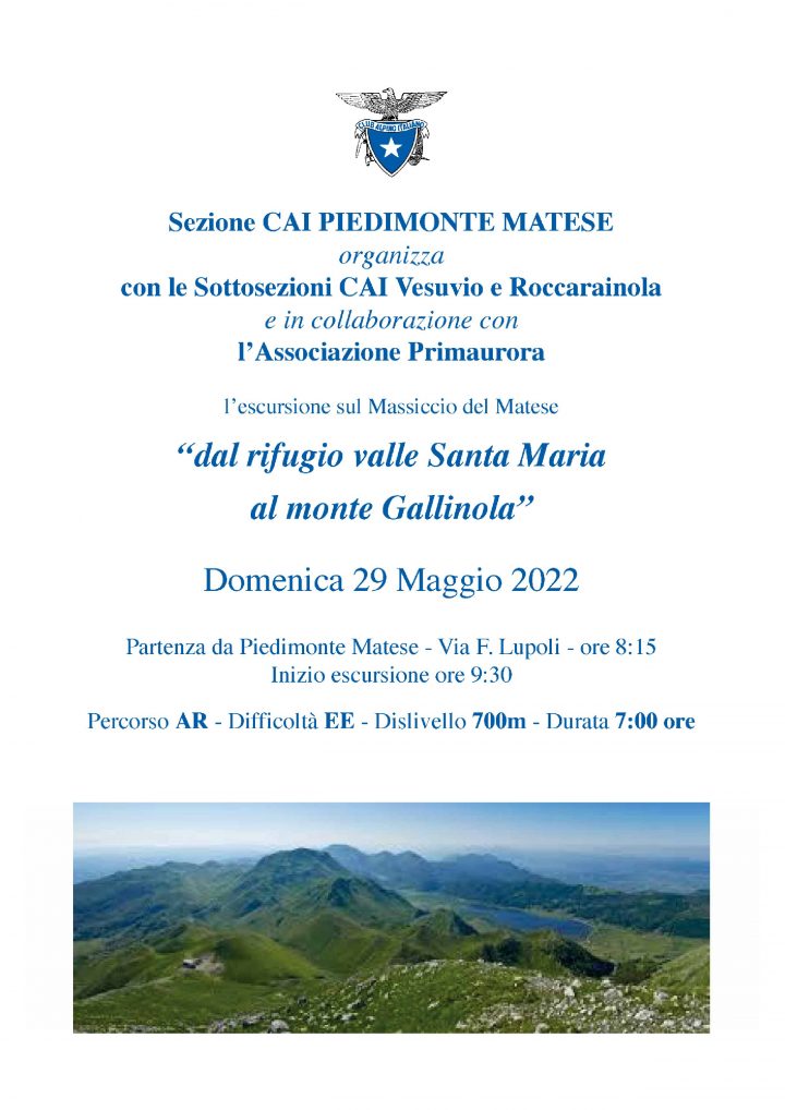 29.05.2022 – Salita al Monte Gallinola