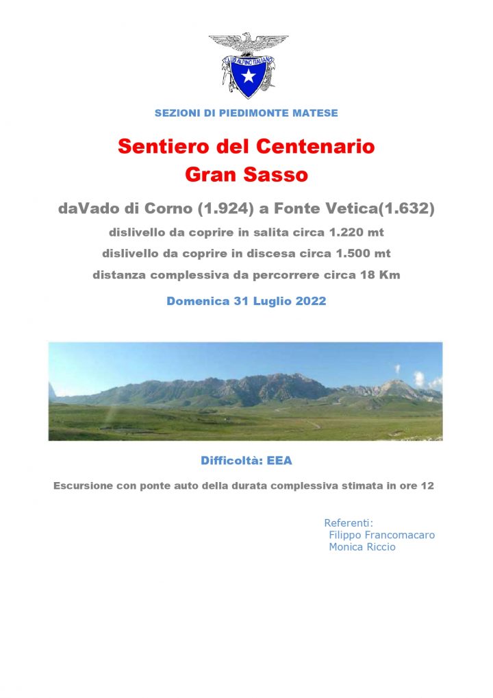 31.07.2022 - Sentiero del Centenario - Gran Sasso