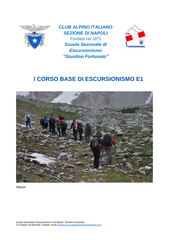 Corso Base Escursionismo E1