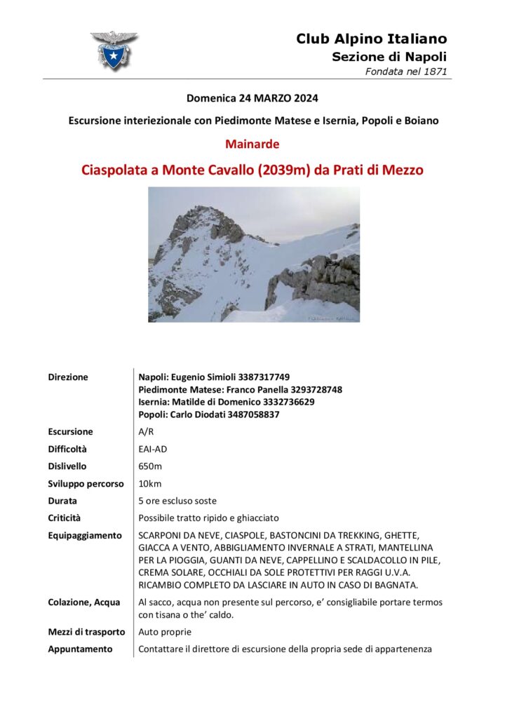 24/03/2024 Ciaspolata a Monte Cavallo – Intersezionale
