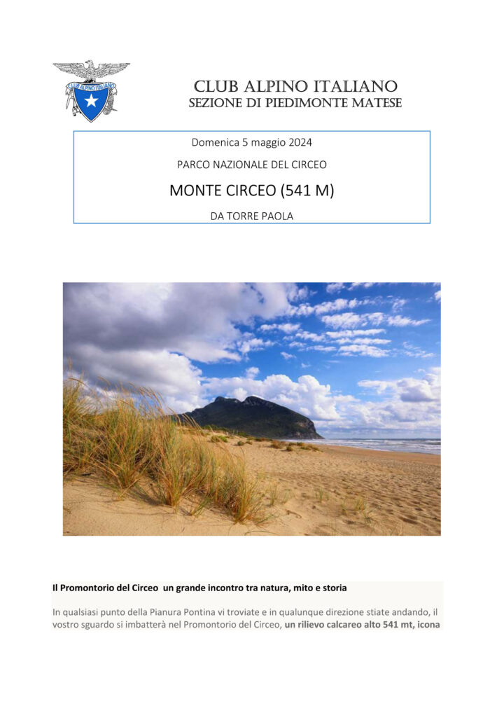 05/05/2024 Monte Circeo