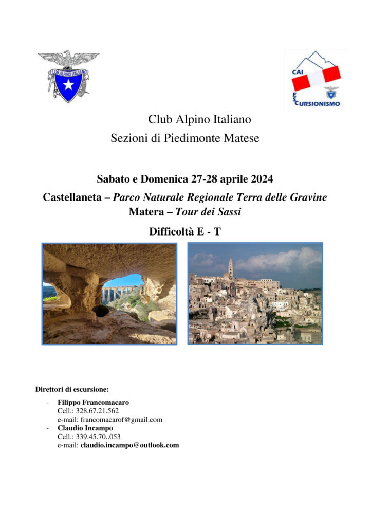 27-28/04/2024 Castellaneta-Matera