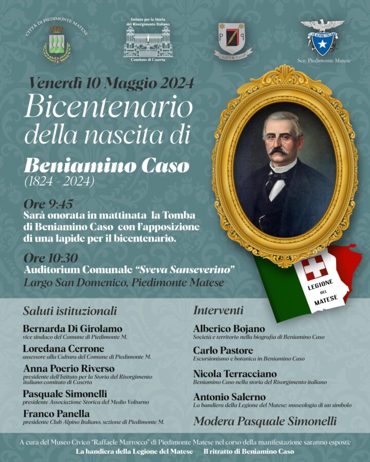 10/05/2024 Bicentenario della nascita di BENIAMINO CASO