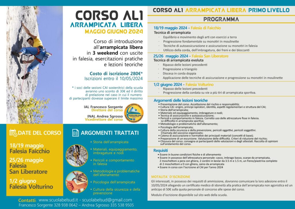 CORSO ARRAMPICATA LIBERA - AL1