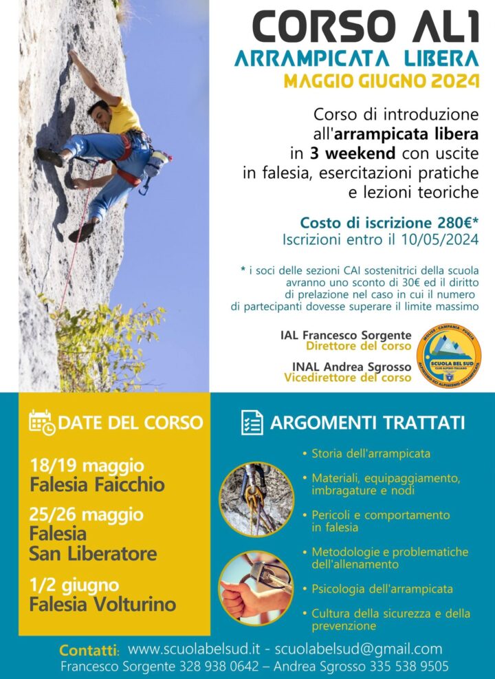 CORSO ARRAMPICATA LIBERA – AL1