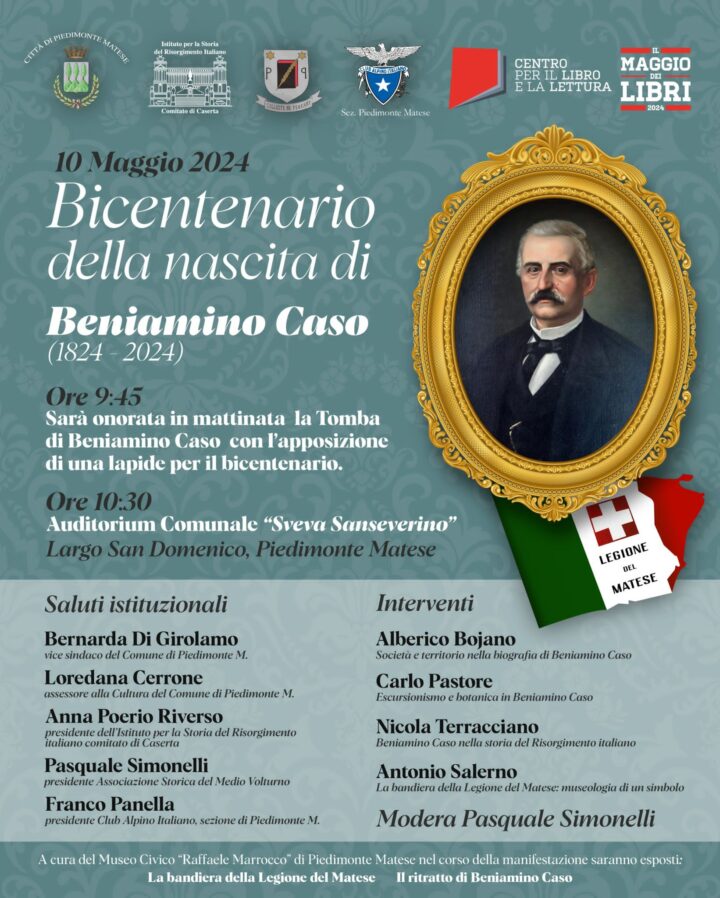 10/05/2024 Bicentenario della nascita di BENIAMINO CASO