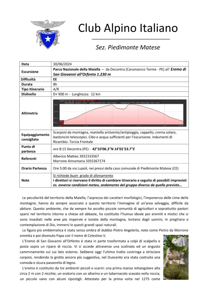 30/06/2024 – Parco Nazionale della Maiella
